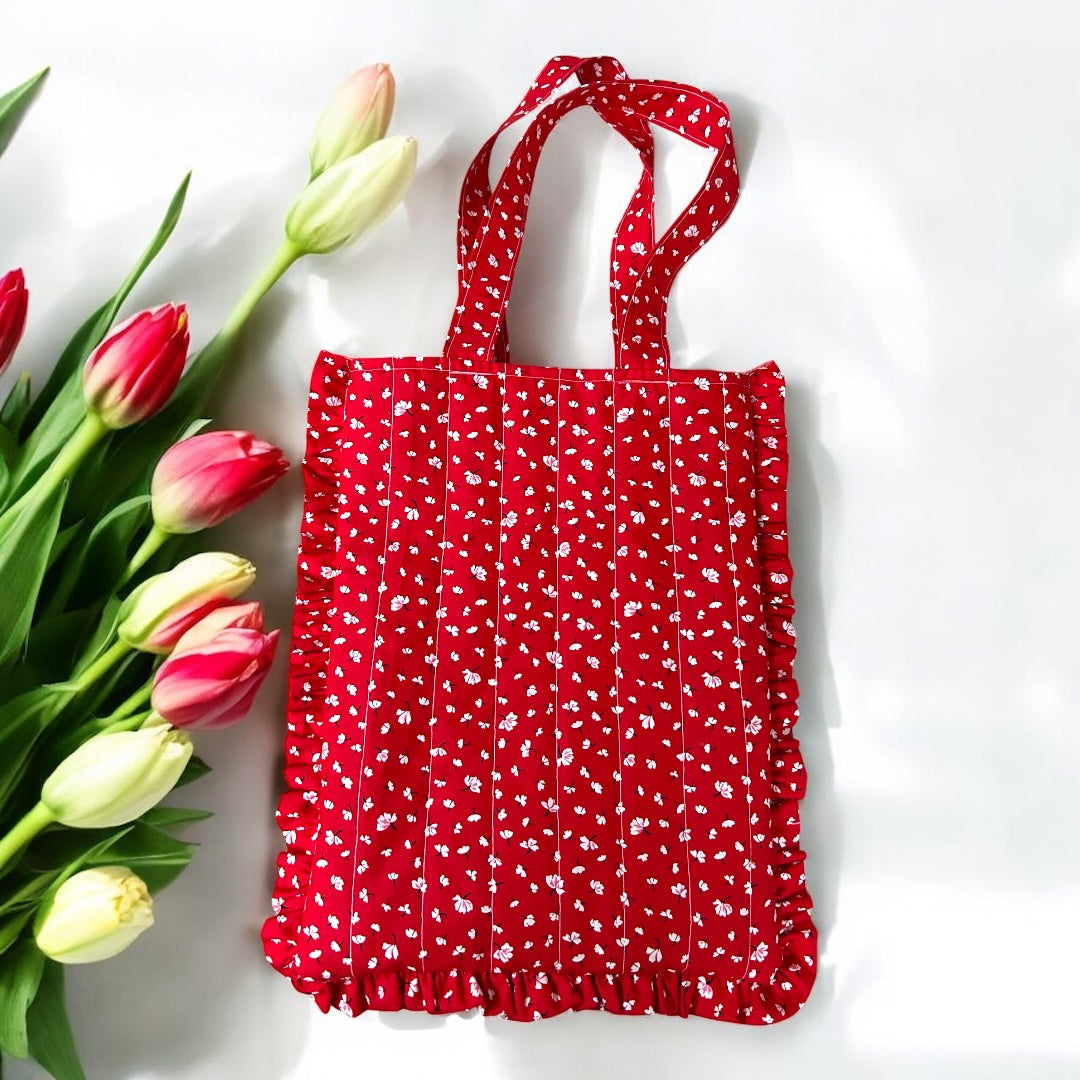 The Juliet | Ruffled Coquette Floral Tote