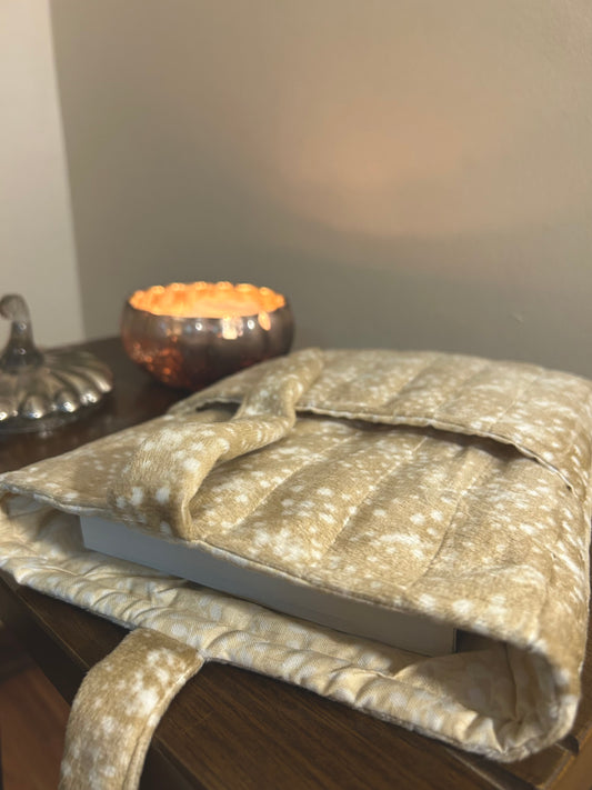Fawn & Fern | Quilted Book Sleeve With Pocket & Tie