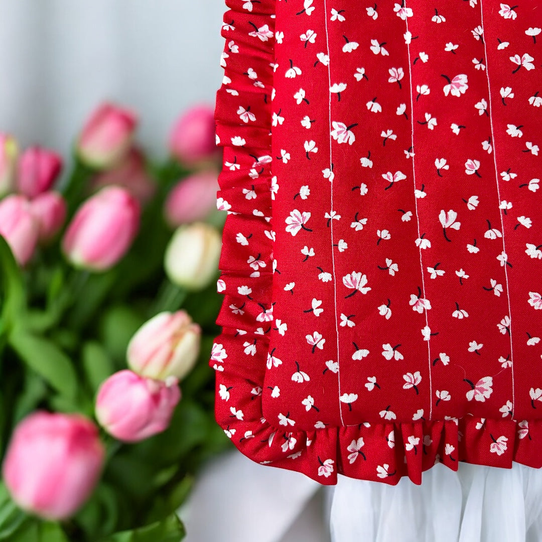 The Juliet | Ruffled Coquette Floral Tote