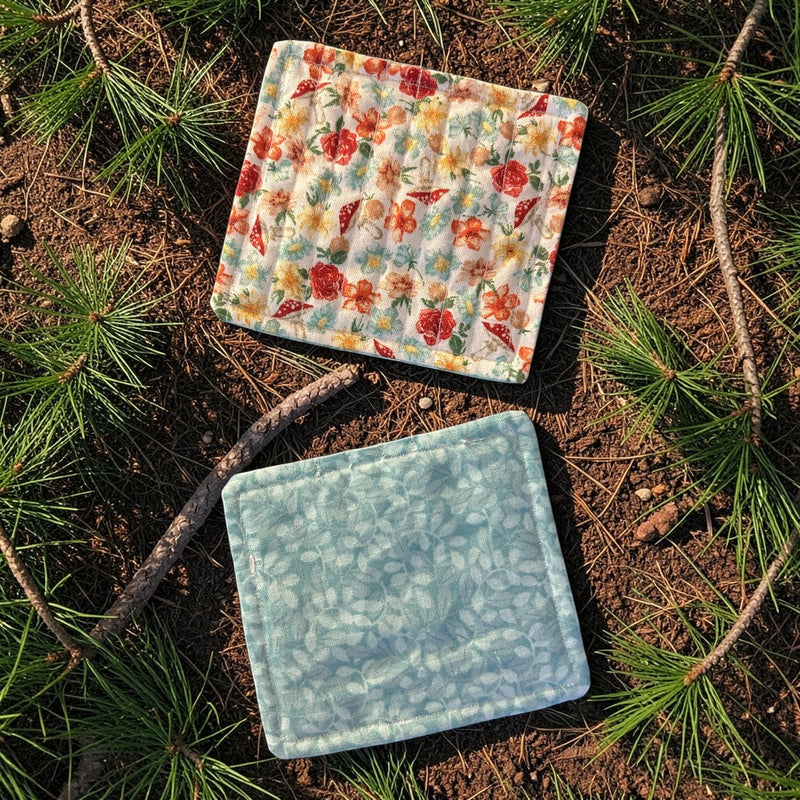 Toadstool Tavern | Quilted Coaster Set of 2