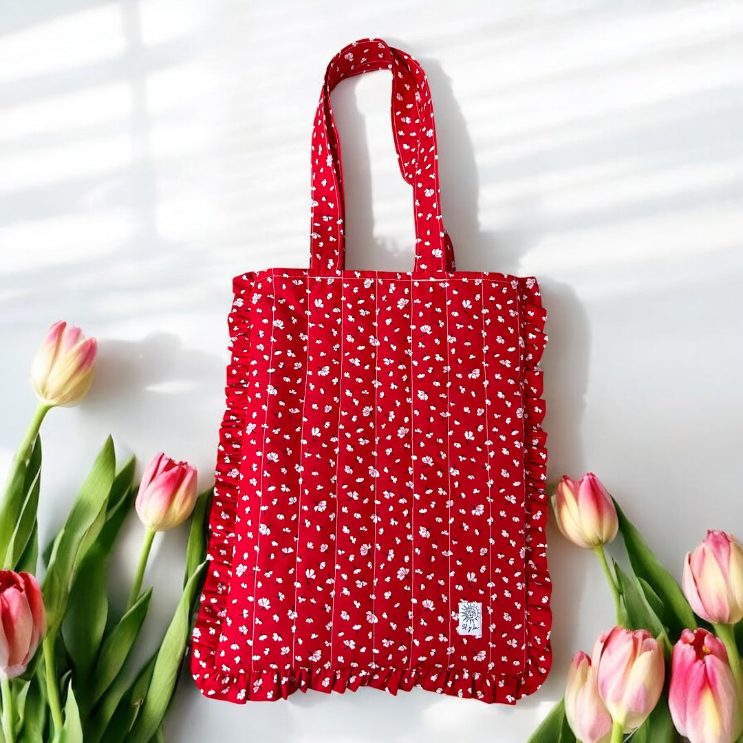 The Juliet | Ruffled Coquette Floral Tote