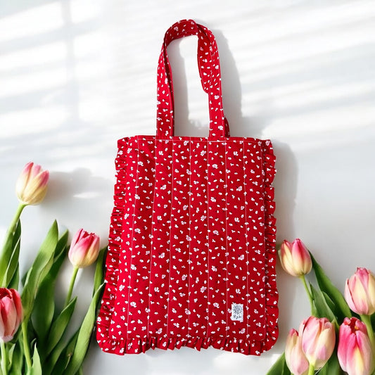 The Juliet | Ruffled Coquette Floral Tote